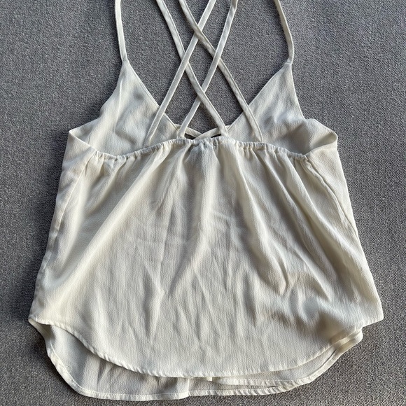 White light camisole tank top open back - Picture 2 of 3